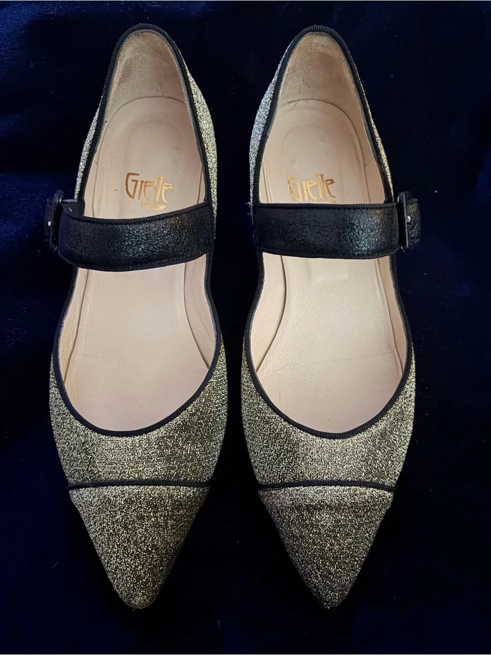 Handmade In Italy 🇮🇹 from Viareggio, Tuscany. Mary Jane with Lurex and Leather.